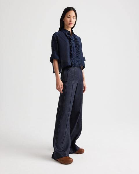 Bond St Pant in Chintzed Linen by TWP CLOTHING