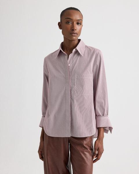 Boyfriend Shirt in Superfine Mini Stripe by TWP CLOTHING