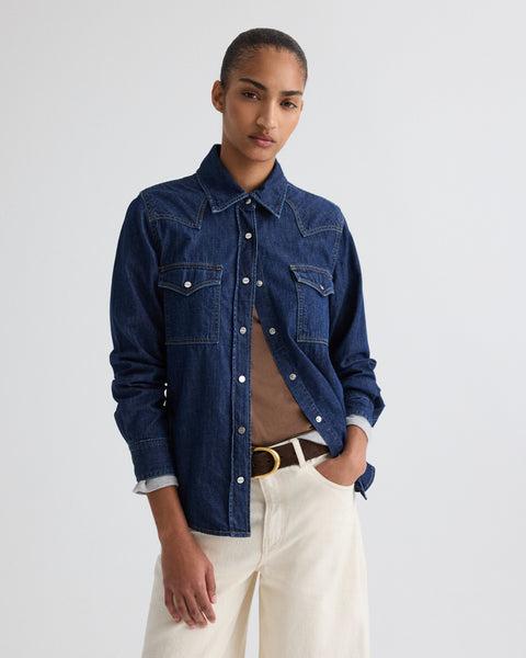 Cowboy Take Me Away Shirt in Denim Shirting by TWP CLOTHING
