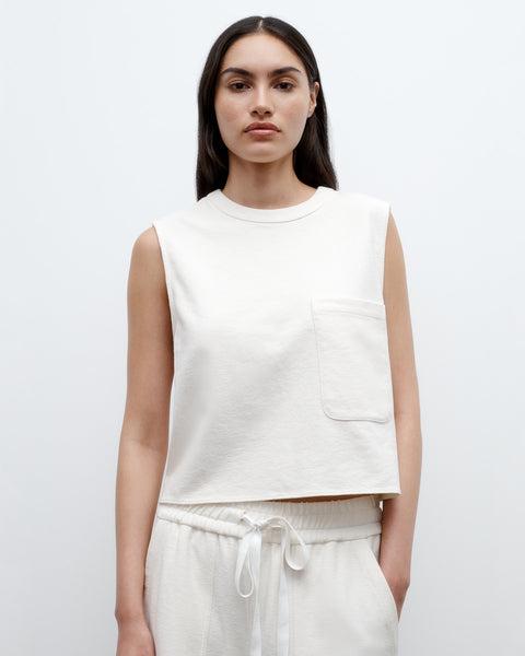 Cropped Muscle Tank in French Terry by TWP CLOTHING