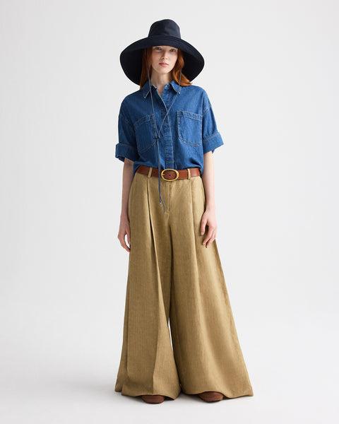 Crosby St Pant in Plain Weave Linen by TWP CLOTHING