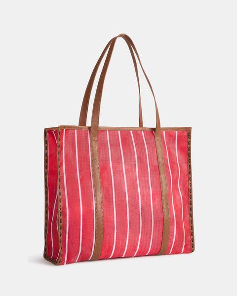 Deia Bag | Red & White Striped Canvas Tote Bag | TWP Clothing by TWP CLOTHING
