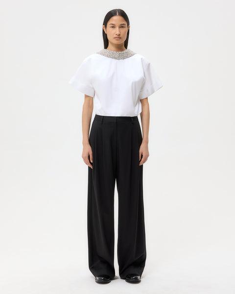 Forever and Always Reversible Shirt With Crystal Collar in Super Compa by TWP CLOTHING