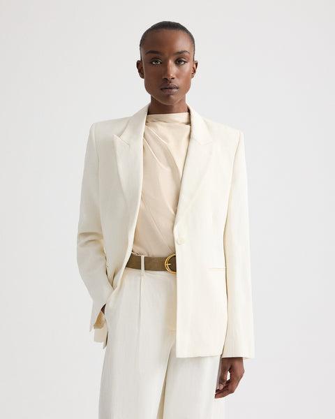 Her Fit Blazer in Coated Viscose Linen by TWP CLOTHING
