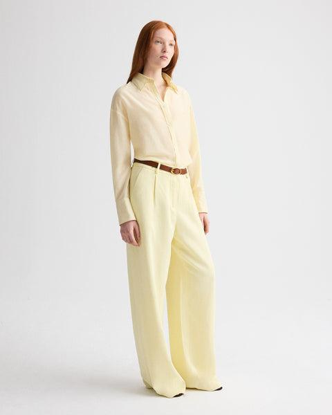 Hudson St Pant in Coated Viscose Linen by TWP CLOTHING