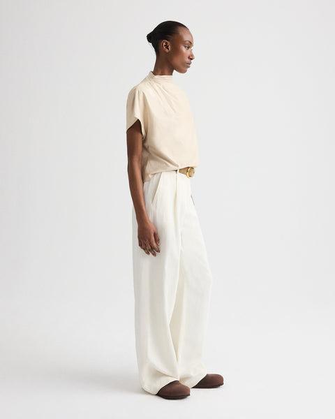Hudson St Pant in Coated Viscose Linen by TWP CLOTHING