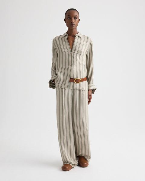 Hudson St Pant in Fluid Regency Stripe by TWP CLOTHING
