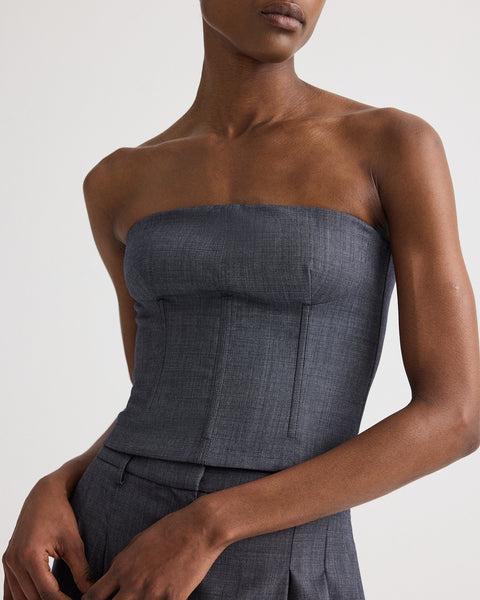 Jillian Bustier in Lightweight Viscose Wool by TWP CLOTHING