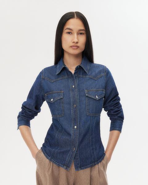 Mustang Sally Shirt in Denim Shirting by TWP CLOTHING