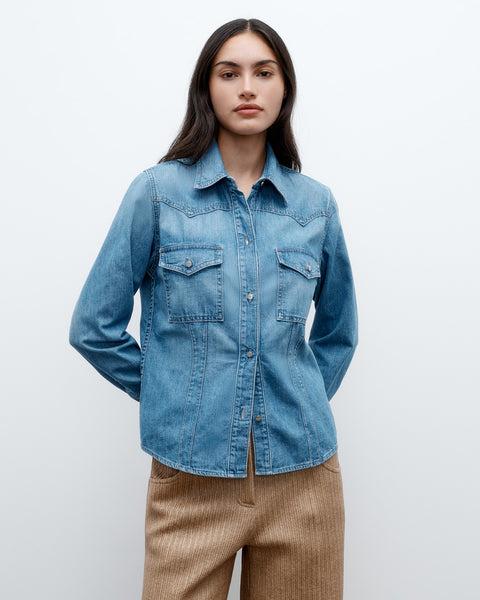 Mustang Sally Shirt in Denim Shirting by TWP CLOTHING Mustang Sally Shirt in Denim Shirting by TWP CLOTHING