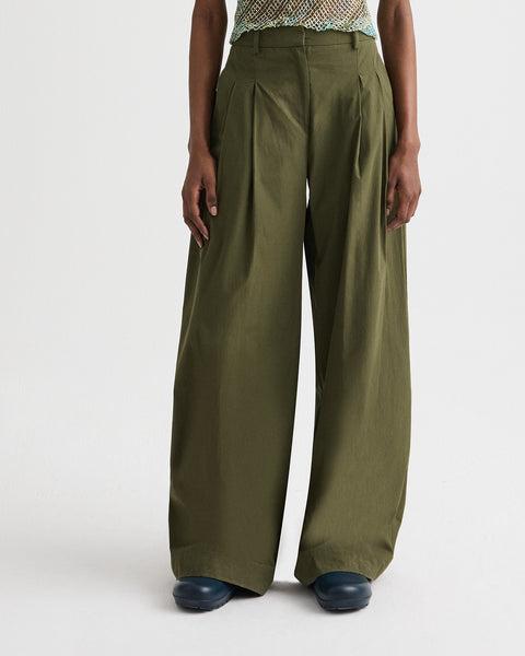 Next Didi Pant with Raw Hem in Vintage Washed Poplin by TWP CLOTHING