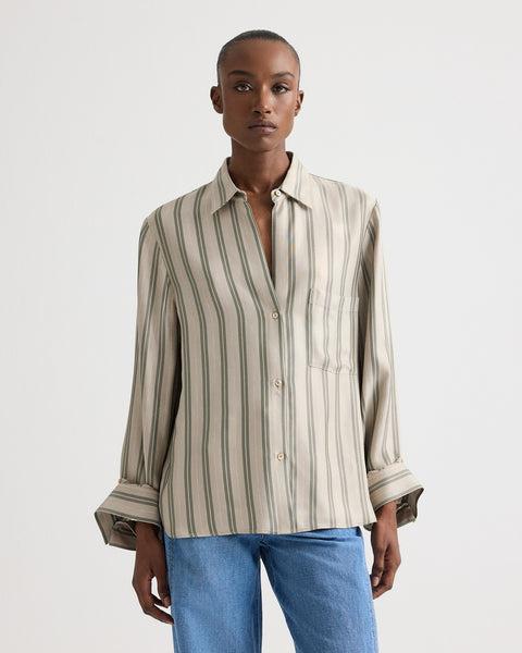 Next Morning Shirt in Fluid Regency Stripe by TWP CLOTHING