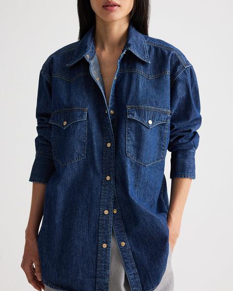 OG Supersized Ranchers Shirt in Denim Shirting by TWP CLOTHING