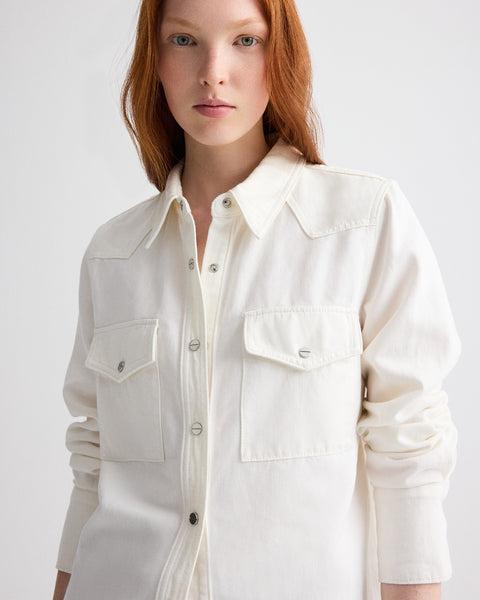 Ranchers Daughter Shirt in Natural Denim by TWP CLOTHING