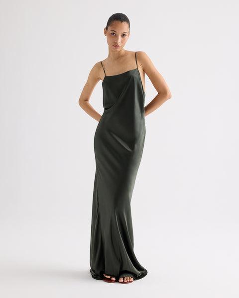 Scoop Back Slip Dress in Stretch Superwashed Silk by TWP CLOTHING