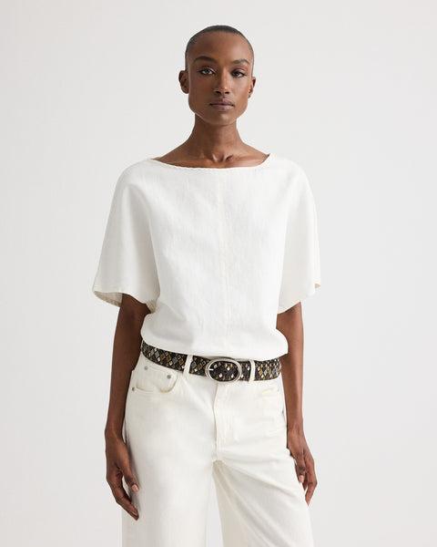 Simple T in Natural Denim by TWP CLOTHING