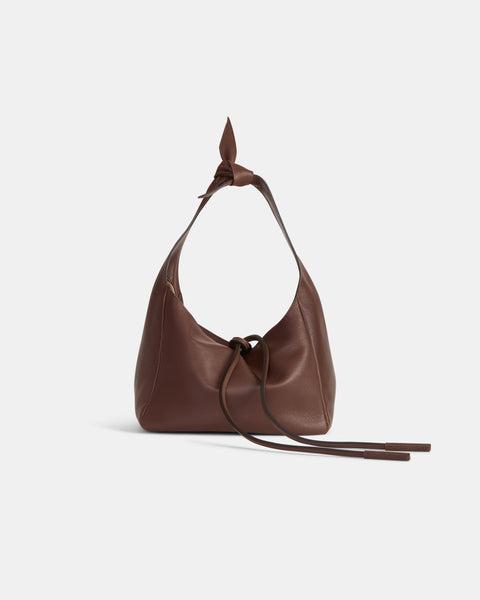 Small Fisherman Bag with Ties in Leather by TWP CLOTHING
