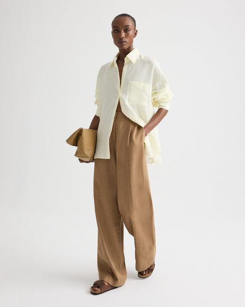 Something Borrowed Shirt in Fluid Linen Shirting by TWP CLOTHING