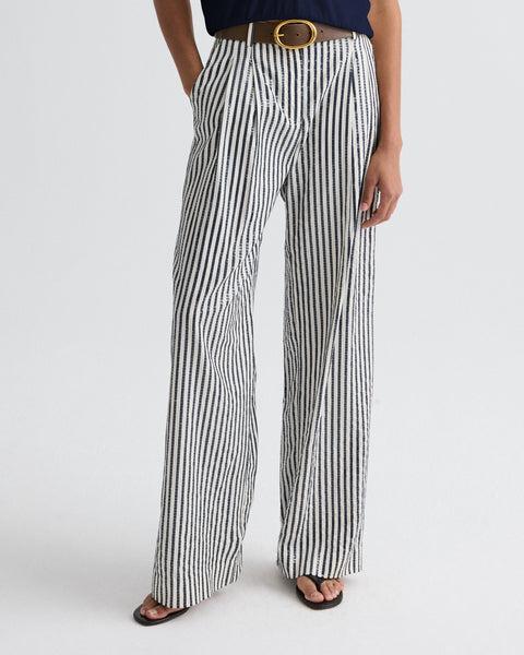 Sulli Pant in Clear Sequin on Stripe by TWP CLOTHING
