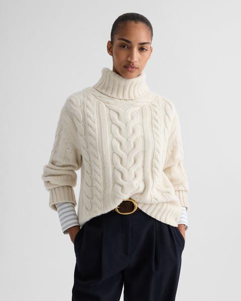 Traveling T Neck Sweater in Italian Cashmere by TWP CLOTHING
