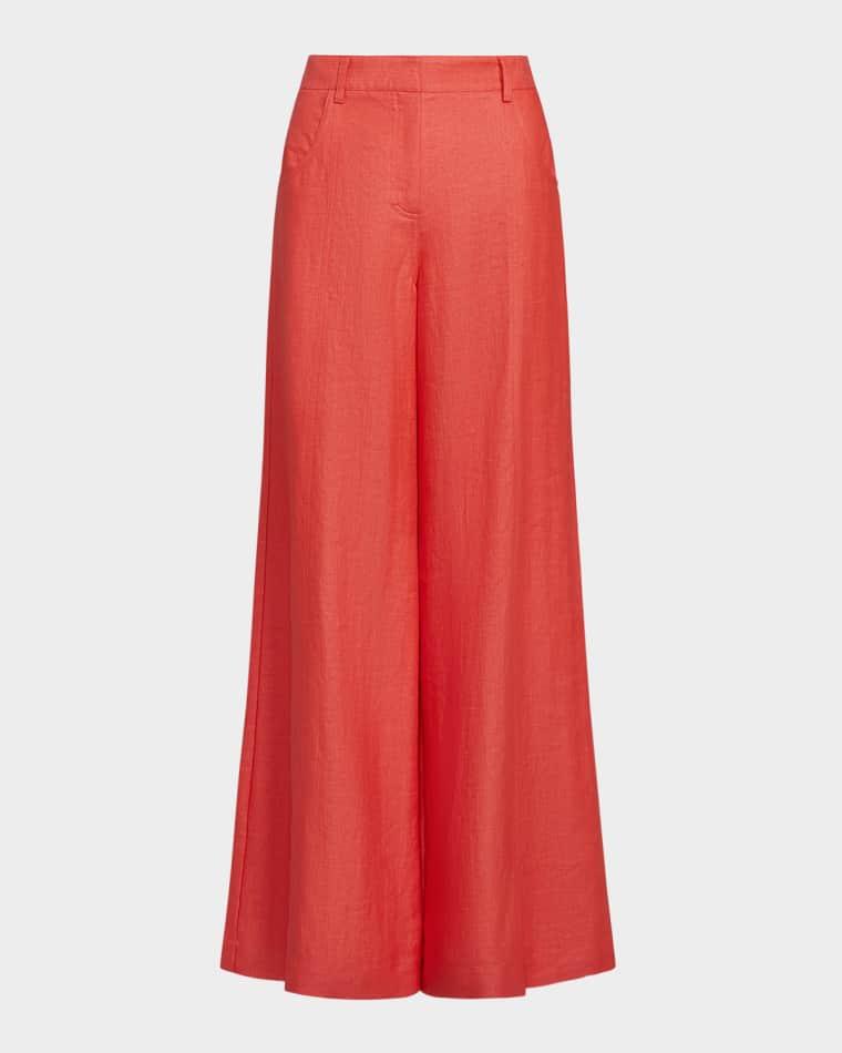 Dees Cotton Linen Wide-Leg Trousers by TWP