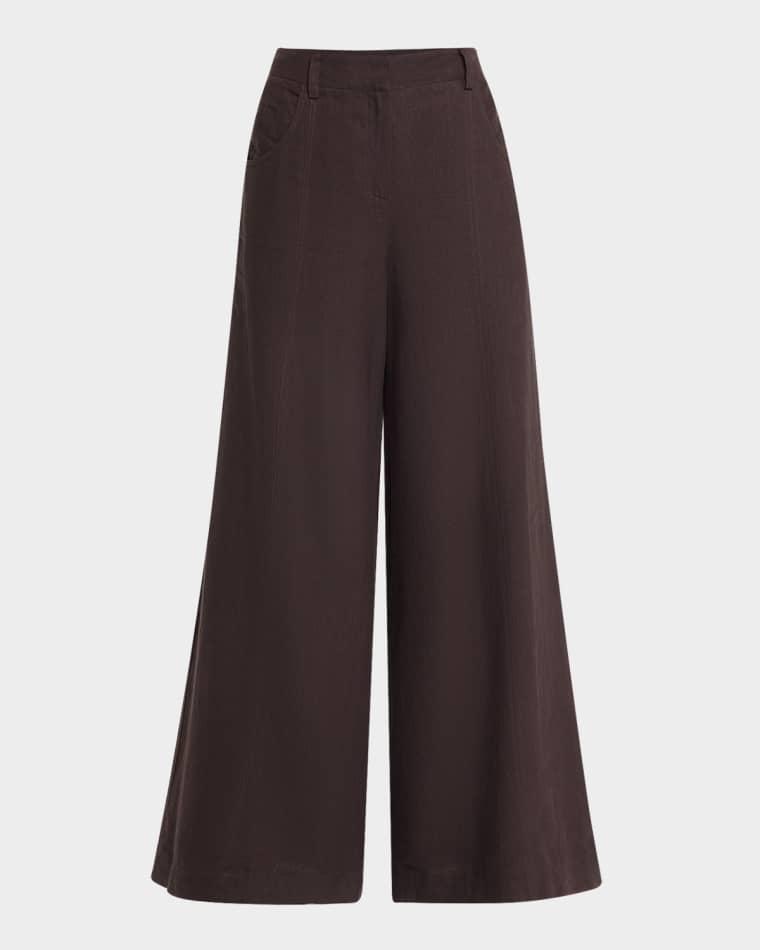 Dees Wide-Leg Linen Trousers by TWP