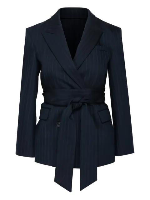 Delancey pinstripe tie-fastening blazer by TWP