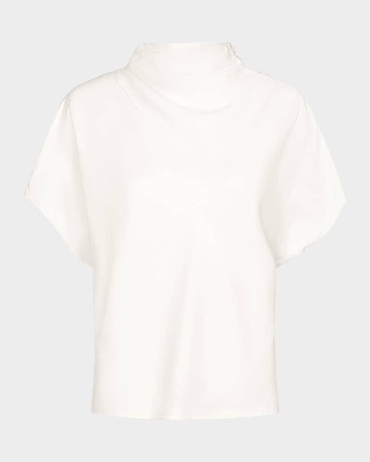 Draped Mock-Neck Tee by TWP