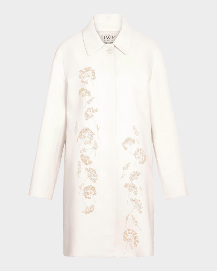 Edinburgh Embroidered Linen Coat by TWP