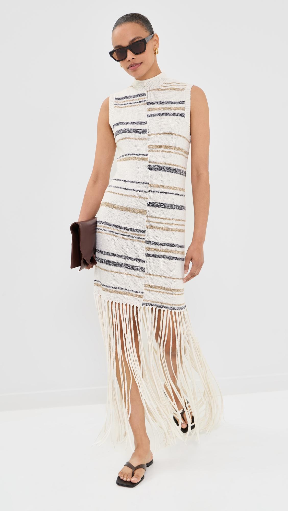 Fringe Sleeveless Dress by TWP