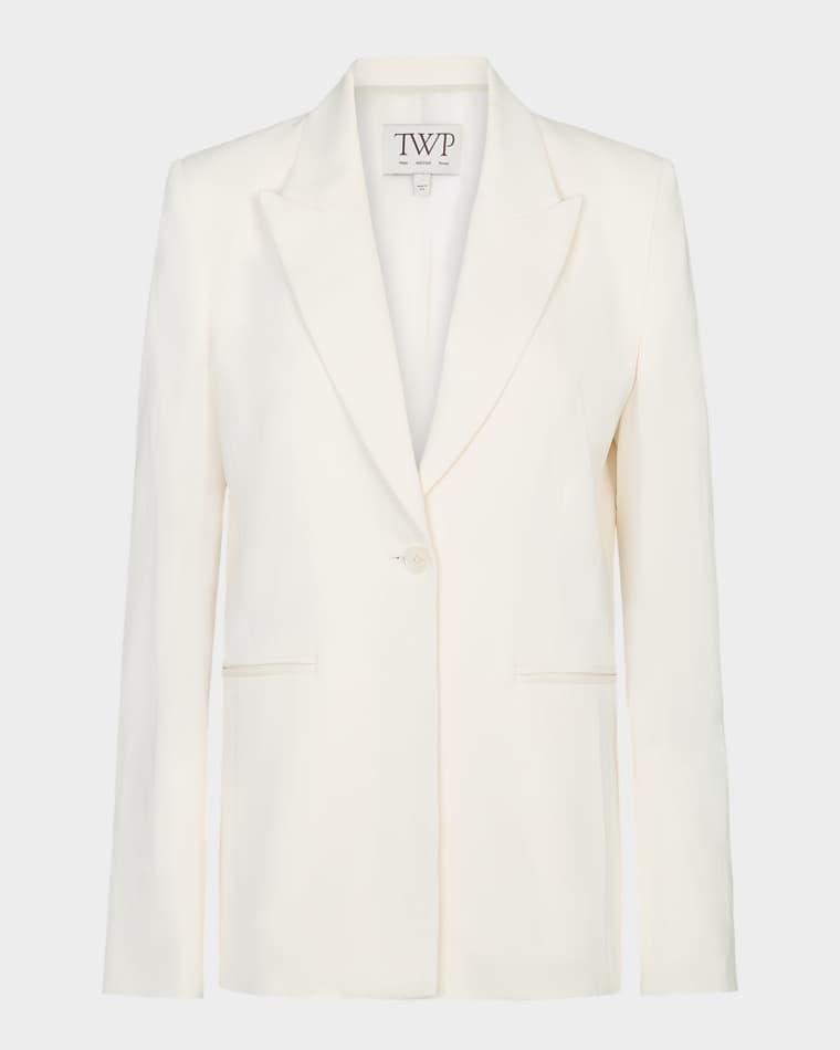 Her Fit Blazer in Coated Viscose Linen by TWP