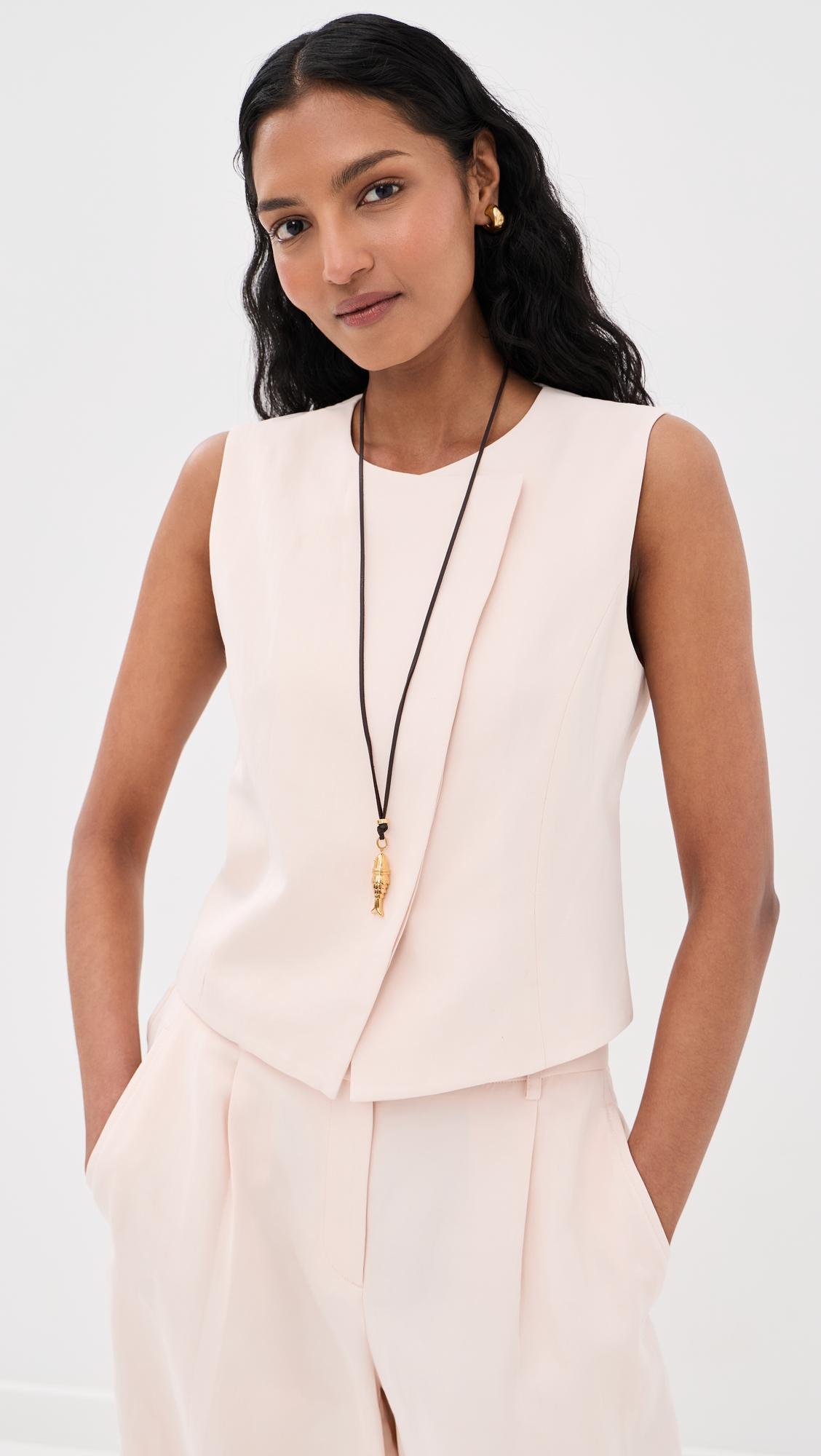 Hidden Placket Vest by TWP