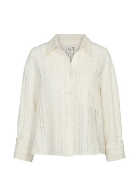 JD stripe-patterned point-collar shirt by TWP