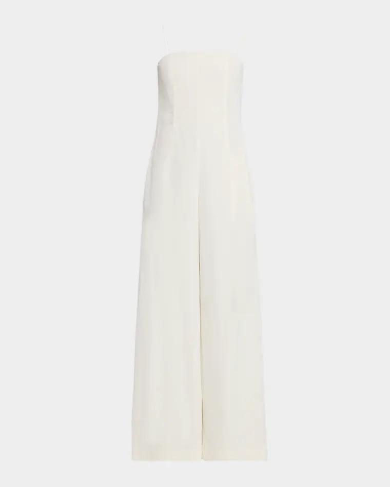 Jade Strapless Linen-Blend Jumpsuit by TWP