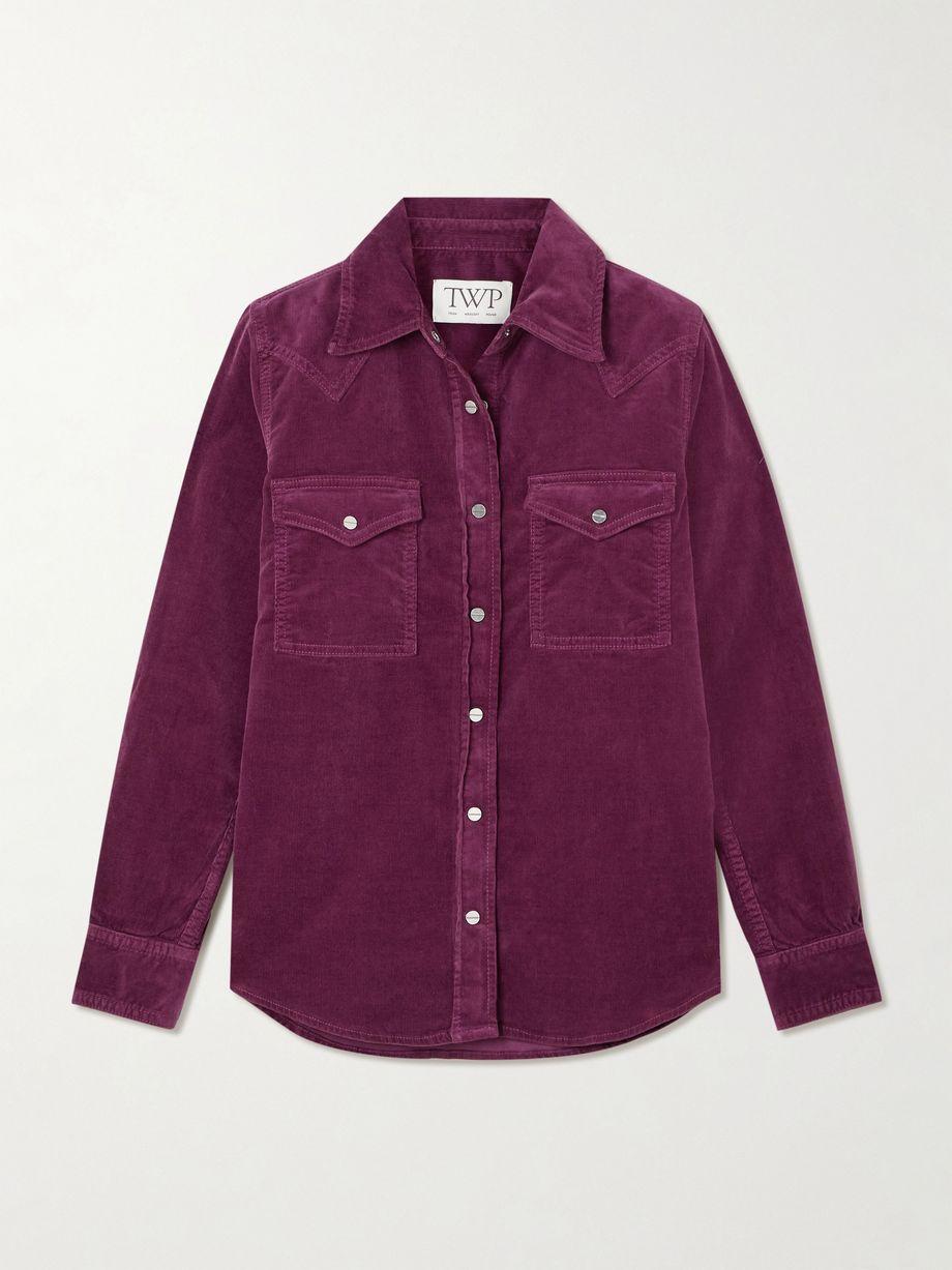 Paneled cotton-blend corduroy shirt by TWP