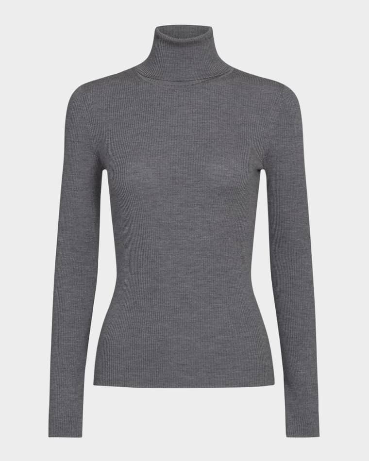 Rib-Knit Wool Turtleneck Sweater by TWP