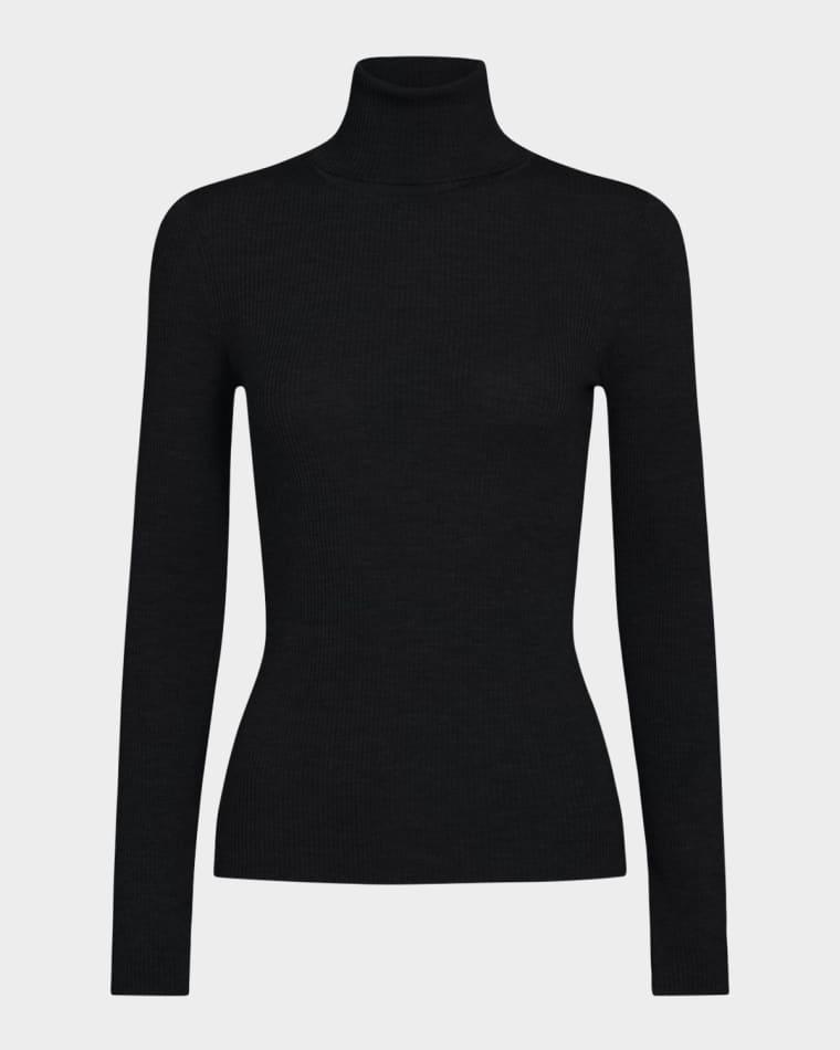 Rib-Knit Wool Turtleneck Sweater by TWP