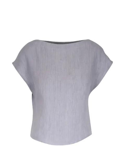 Simple T boat-neck cap-sleeve top by TWP