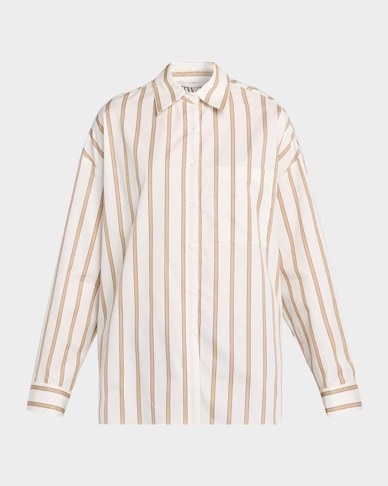Something Borrowed Striped Shirt by TWP