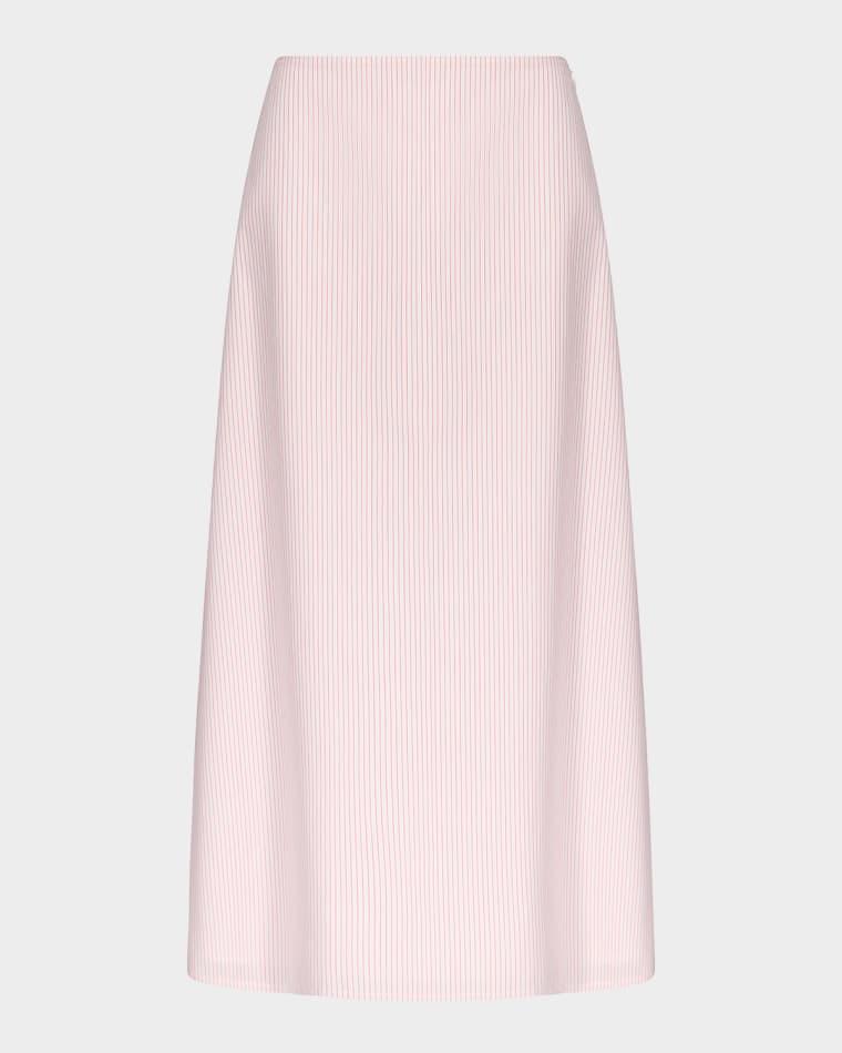 Striped Cotton A-Line Skirt by TWP