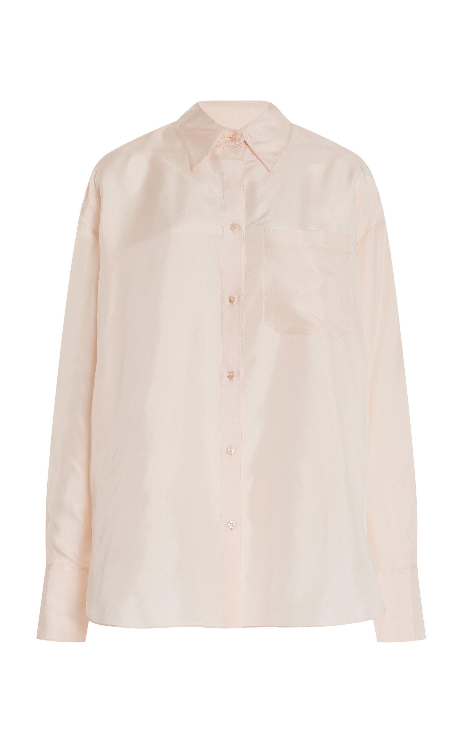 TWP - Big Joe Oversized Silk-Habotai Shirt - Light Pink - - Moda Operandi by TWP