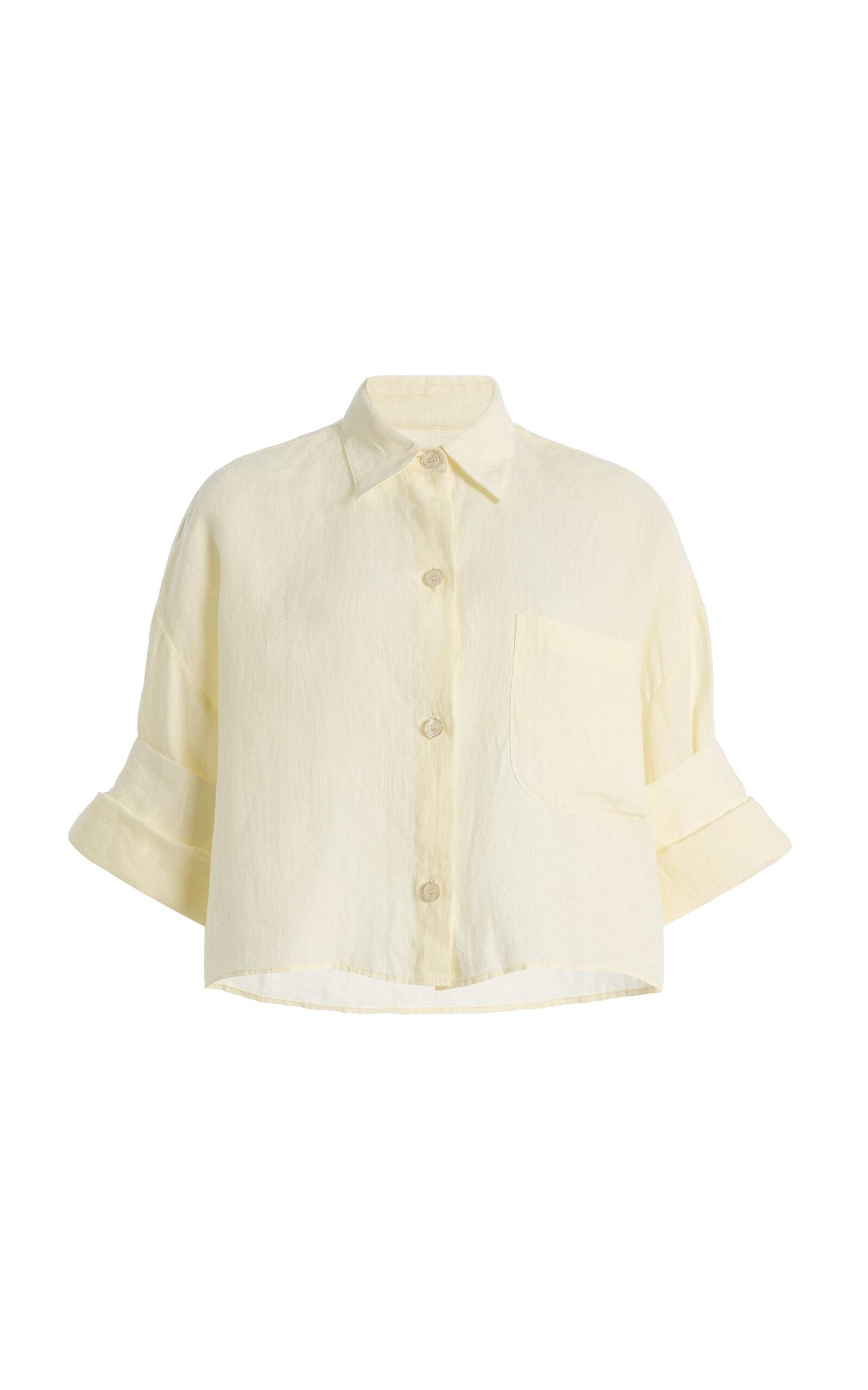 TWP Next Ex Cropped Linen Shirt - Moda Operandi by TWP