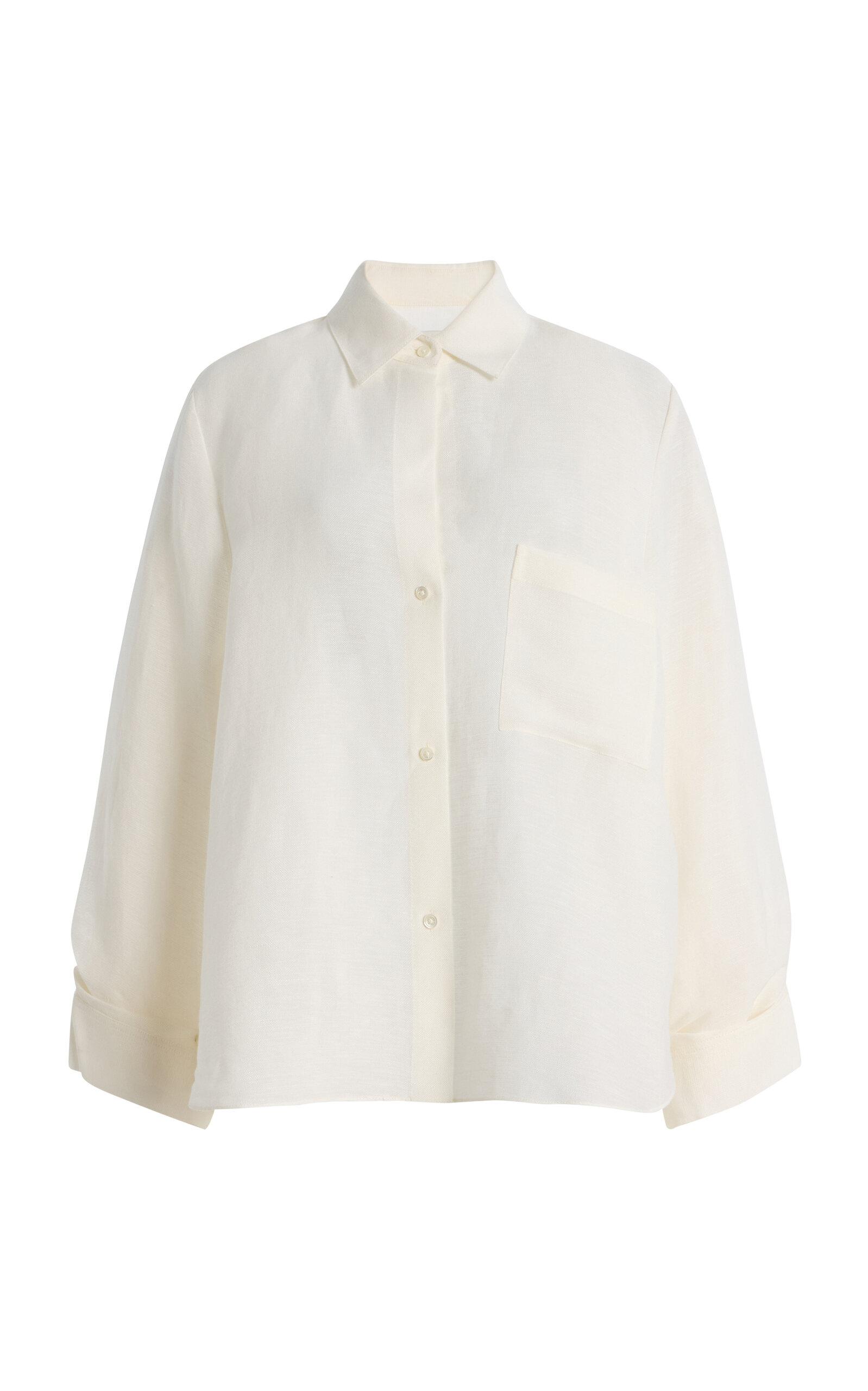 TWP Next Morning Oversized Linen-Silk Shirt - Moda Operandi by TWP