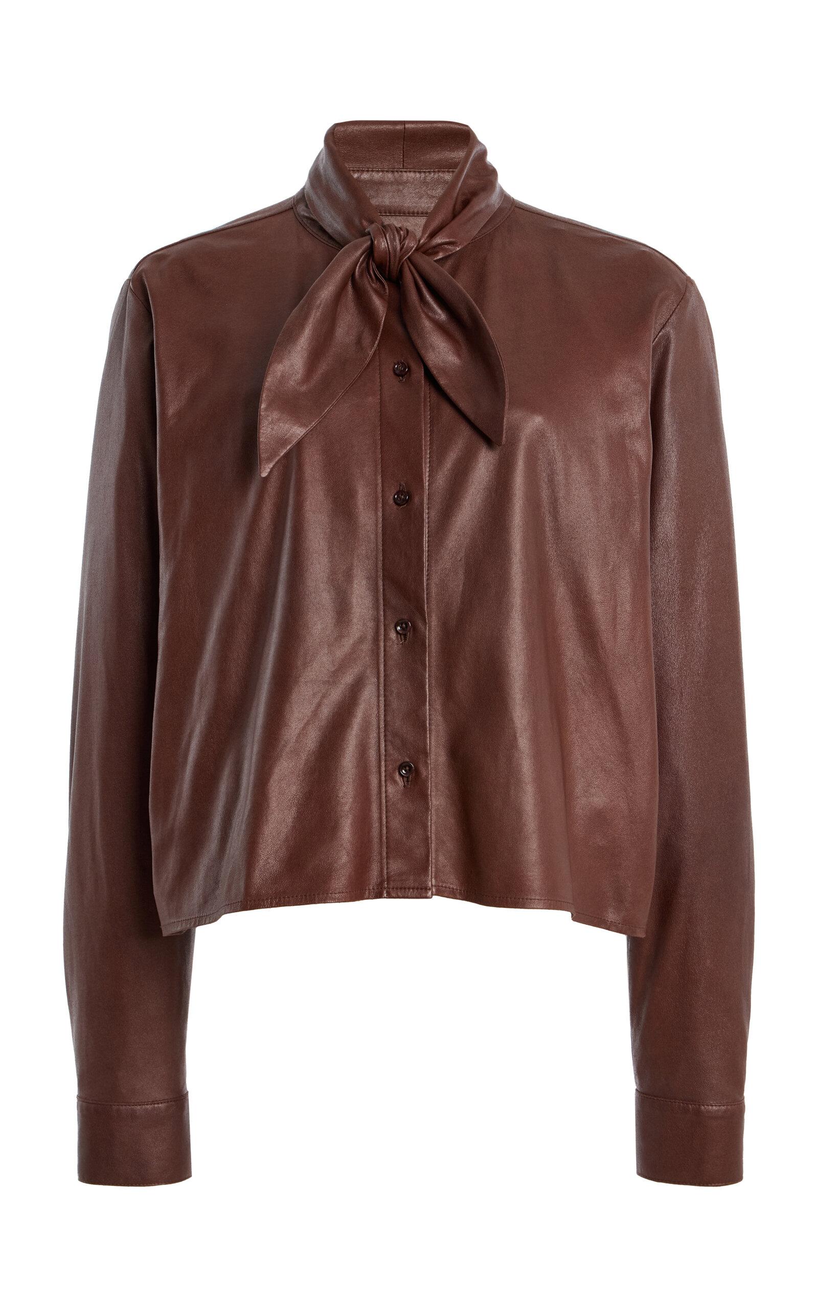 TWP Tie-Embellishedeather Shirt - Moda Operandi by TWP