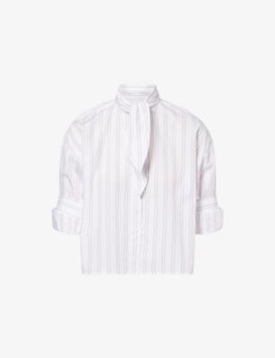 Tie One On Pinstripe Cotton Shirt by TWP