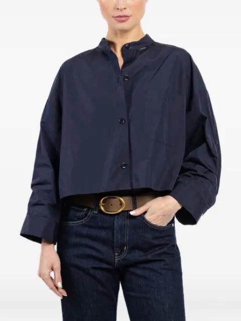 buttoned collarless shirt by TWP