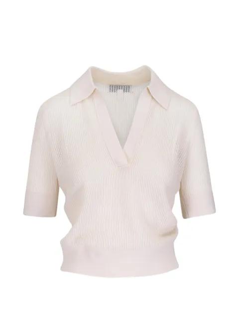 cashmere polo top by TWP