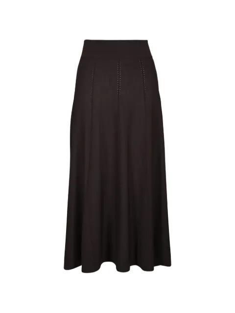 perforated panelled maxi skirt by TWP