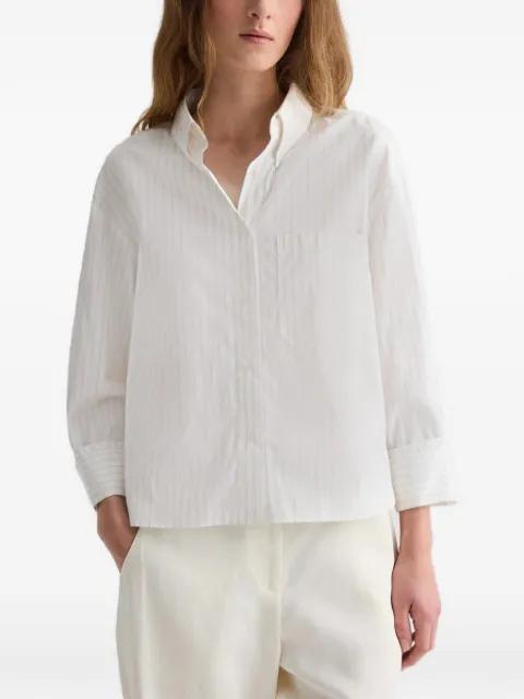 pinstripe-pattern patch-pocket shirt by TWP