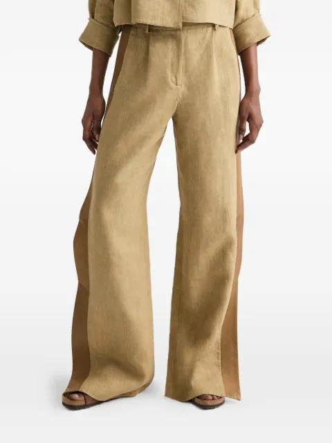 side-stripe wide-leg trousers by TWP